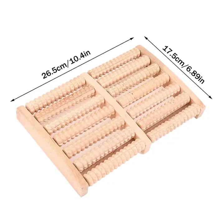 Rouleau de massage pour les pieds en bois