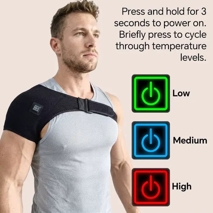Enveloppe chauffante électrique pour épaule