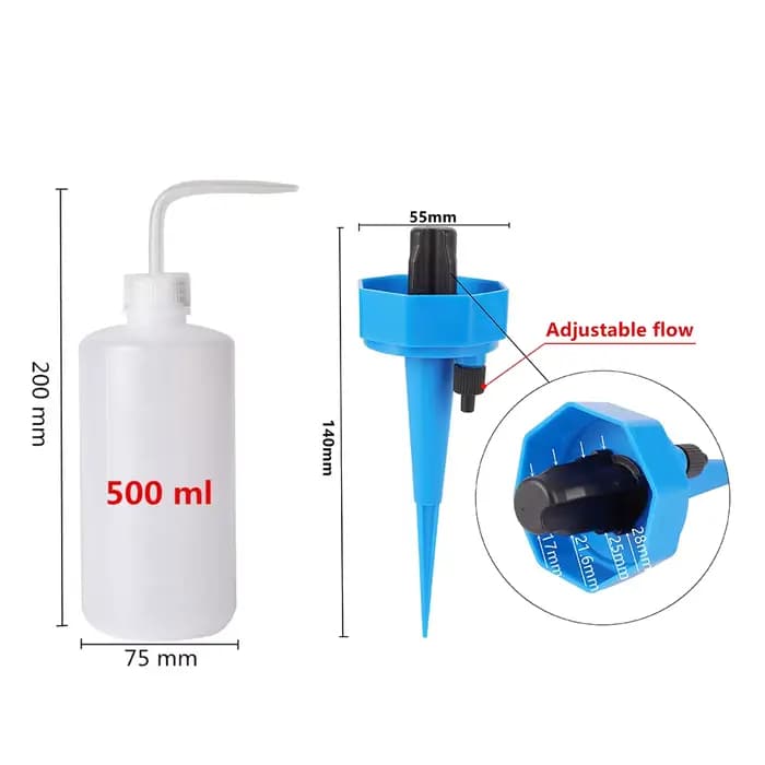 Système d'irrigation goutte-à-goutte automatique réglable, abreuvoirs pour plantes, dispositif d'arrosage automatique à pointes, bouteille à pression de 500ml