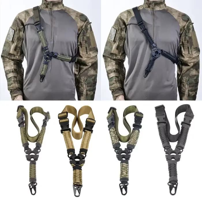 Élingue de fusil à point unique, sangle en nylon à réglage rapide, écharpe universelle multi-usage et durable pour pistolet AR15, AK47 et Airsoft