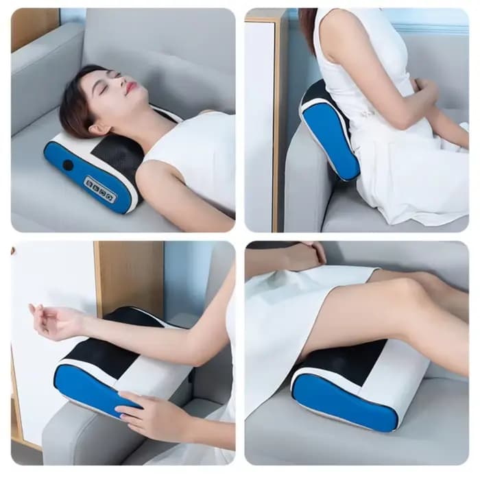 4 touches intelligent cervical cou épaule électrique taille dos Shiatsu Massage oreiller chauffé siège de voiture