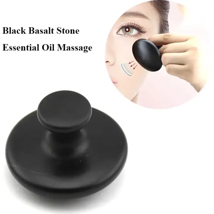 Pierre de basalte noire pour massage du visage et du corps
