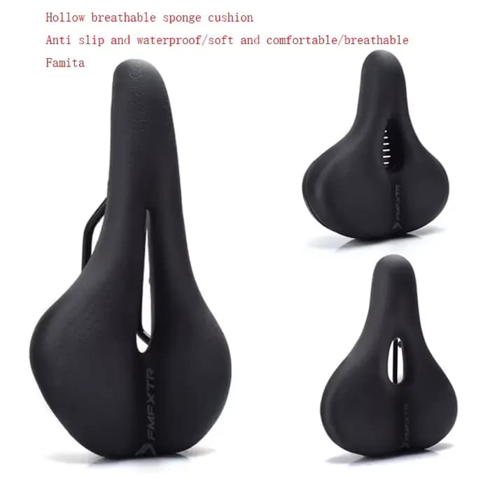 FMFXTR Coussin de siège de vélo – Mousse à mémoire de forme épaisse et housse de selle imperméable pour vélos de montagne – Confort absorbant les chocs