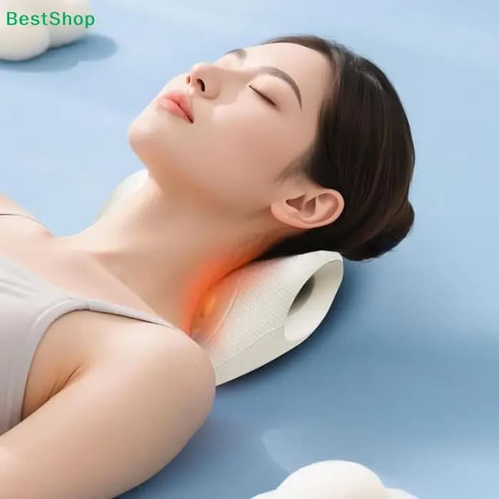 ☽ Oreiller de massage cervical en forme de C