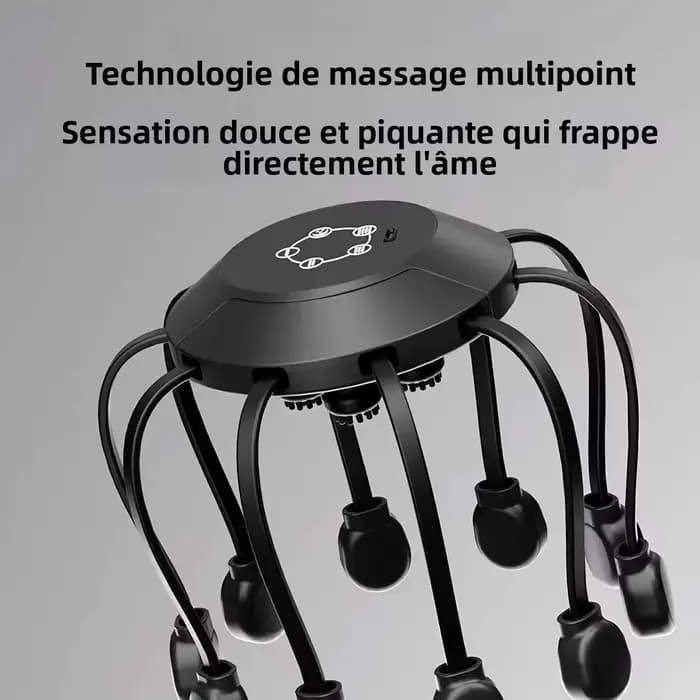 Masseur de tête électrique Octopus à 10/14 griffes