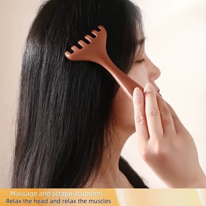 2 peignes de massage en forme de cornes de cerf : outil
