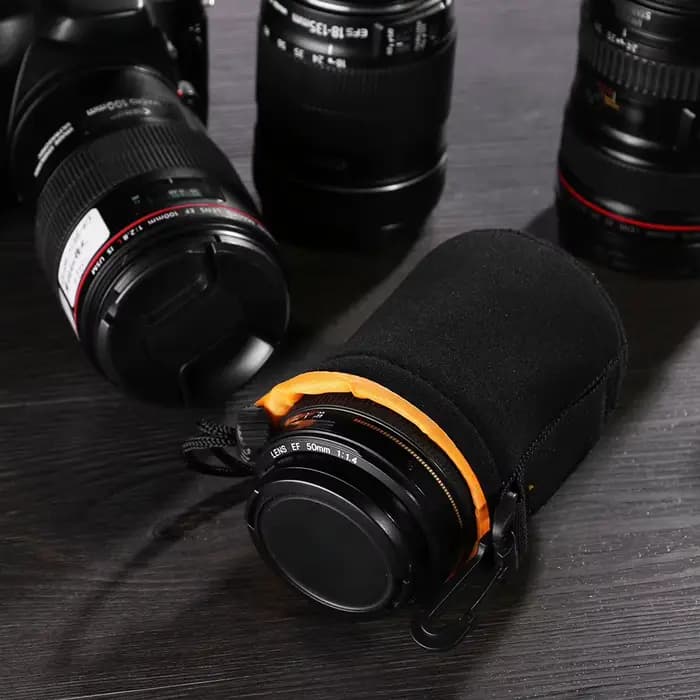 Sac de poudres pour objectif d'appareil photo, étui en néoprène souple étanche pour la plupart des appareils photo SLR numériques, IL, Sony