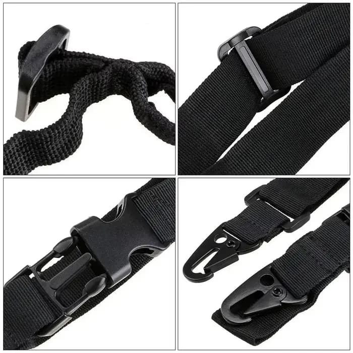 Écharpe de chasse tactique simple à trois points, sangle d'épaule réglable pour fusil, équipement de tir en plein air, accessoires de transport pour pistolet