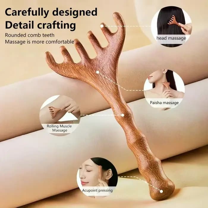 Tête de peigne en bois de cerf