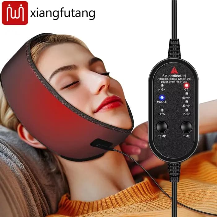 Coussin chauffant électrique avec 3 réglages de chaleur et de temps pour le visage