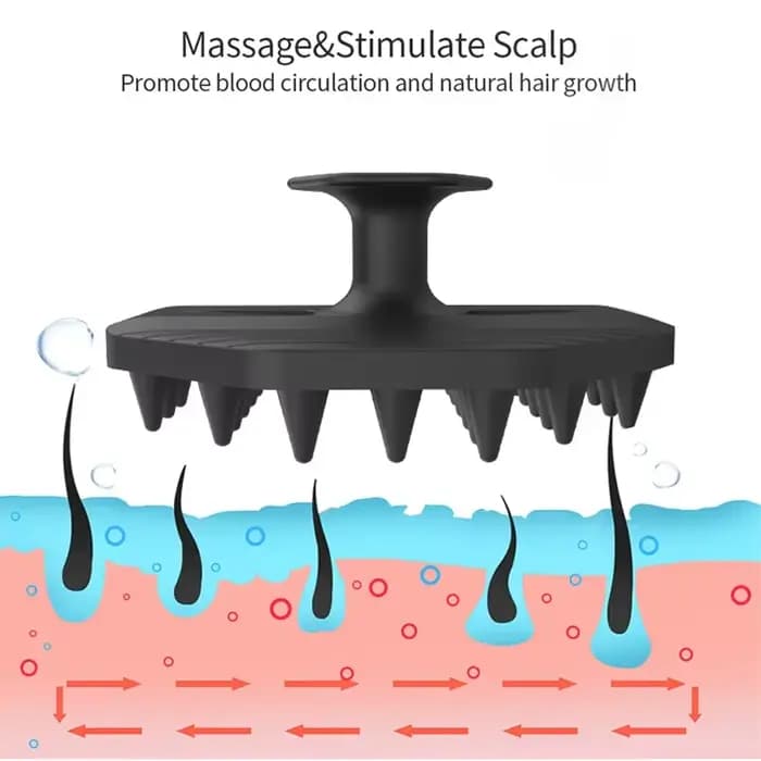 Brosse de Massage du cuir chevelu en Silicone