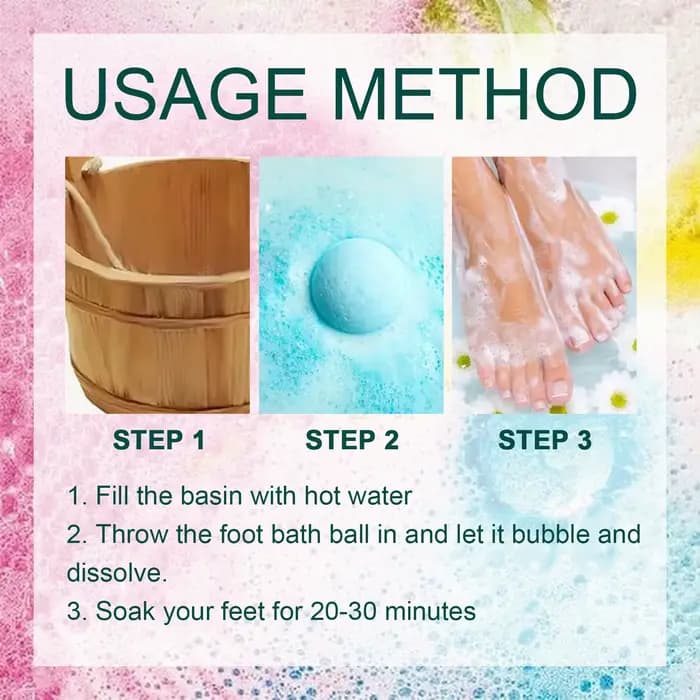 Balle de bain de pieds à l'aromathérapie