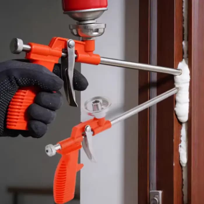 Pistolet applicateur de mastic expansif en polyuréthane, robuste, avec gâchette, pour la construction résidentielle et l'étanchéité des fenêtres