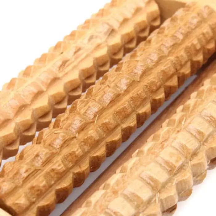 Petit rouleau de pied en bois de 14cm