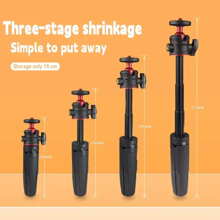 Mini trépieds portables extensibles, bâton de selfie pour smartphone, trépied de bureau pour appareil photo de poche Canon Sony Nikon GoPro DJI, téléphone