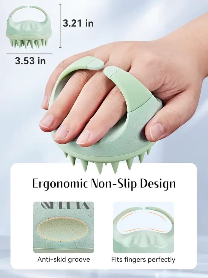 CALIYI 1/2 pièces Massage du cuir chevelu shampooing brosse de douche peigne nettoyage