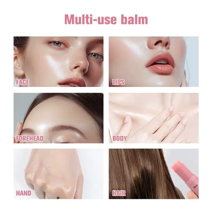 Baume rose coréen hydratant pour la peau, produit de base de maquillage, soin du visage, hydratant en profondeur, multifonctionnel