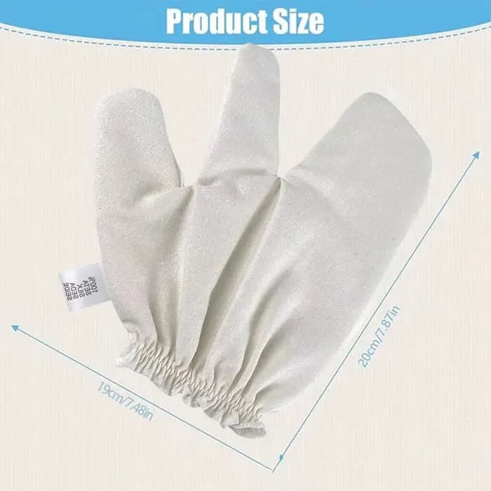 Gants de massage en soie brute Garshana