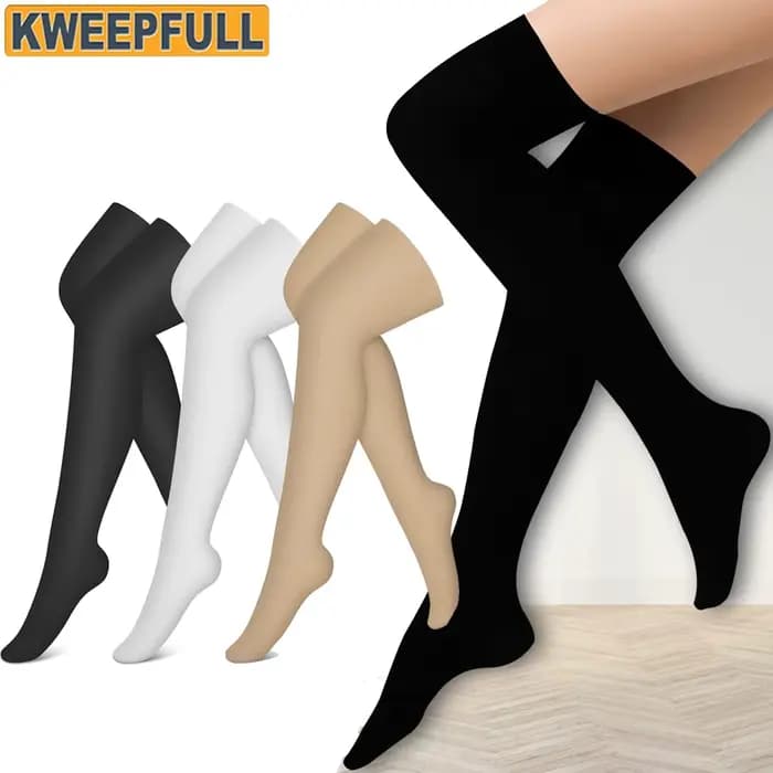Bas de compression à hauteur de cuisse pour hommes et femmes