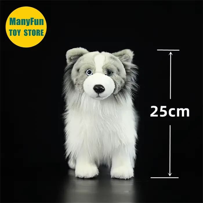 Merle Border Collie Peluche haute fidélité Merle Collie Peluche mouton chien Peluche réaliste animaux en Peluche Simulation poupée enfants