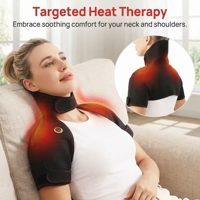 Masseur chauffant électrique pour épaules et nuque