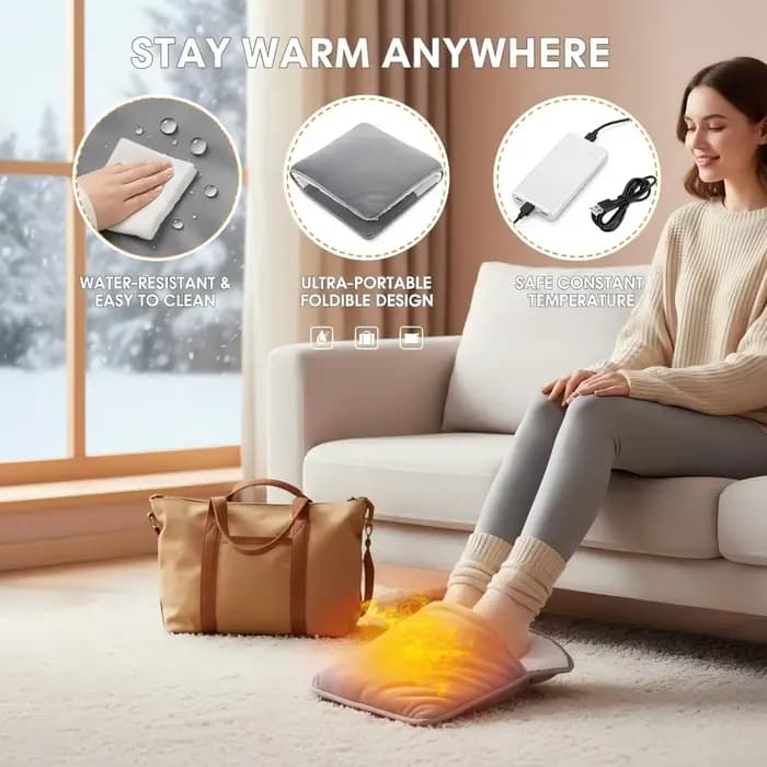 Tapis chauffant électrique pour les pieds
