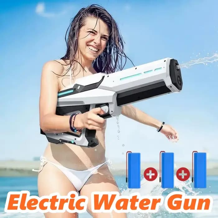 Pistolet à eau électrique pour adultes, puissant, à aspiration automatique, idéal pour l'été, la plage, la piscine, le jardin, les jeux en plein air