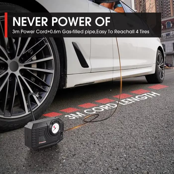 CARSUN Mini pompe à Air gonfleur de pneu voiture électrique Mini 20L/Min compresseur d'air Portable pour voiture motos vélo gonflable