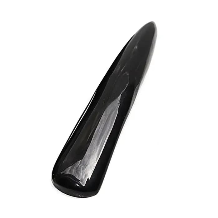 Planche de massage Gua Sha en corne de buffle noire