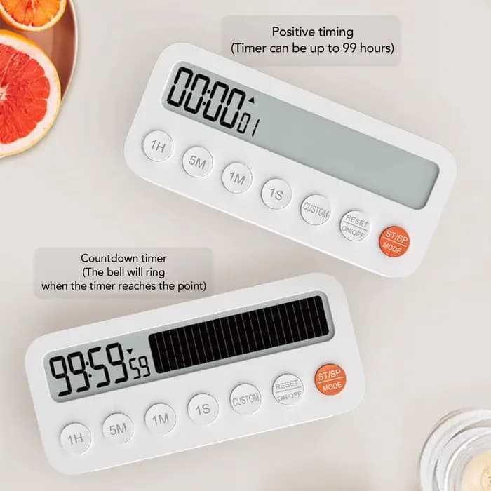 Minuterie de cuisine numérique, compte à rebours de cuisine à domicile, minuterie de compte à rebours, chronomètre d'étude en classe, minuterie magnétique murale électronique