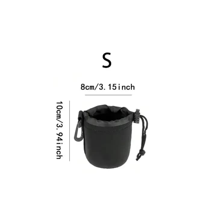 Pochette d'objectif d'appareil photo en néoprène souple et étanche pour objectif d'appareil photo, é