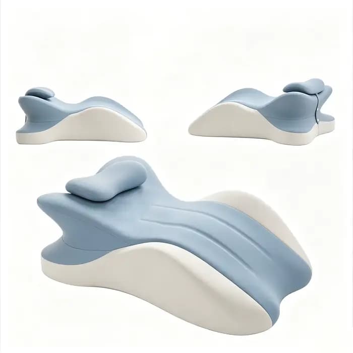 Oreiller ergonomique amélioré en mousse à mémoire de forme pour dormir sur le ventre, coussin de sou