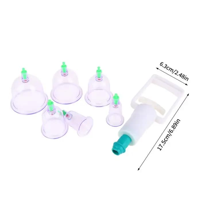 Kit de ventouses pour massage corporel 6 pièces – Thérapie par aspiration pour la récupération muscu