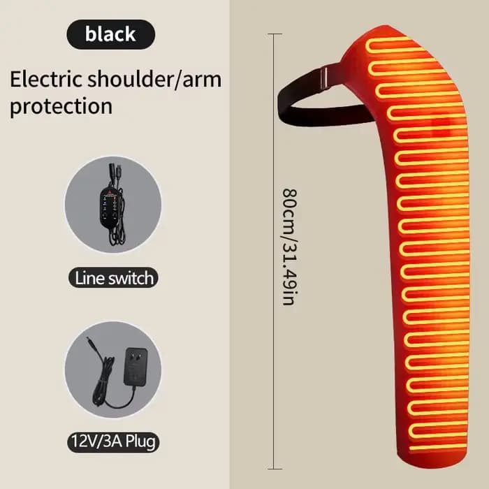 Attelle chauffante électrique à bras long pour massage et soutien du coude, enveloppement chauffant