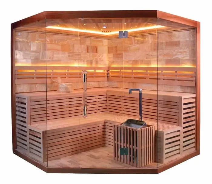 Sauna sec au sel de l'Himalaya traditionnelle de luxe pour 5-6 personnes, commerciale