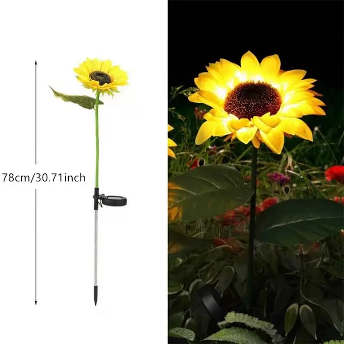 Lampe LED solaire en forme de tournesol, imperméable conforme à la norme IP65, luminaire décoratif d