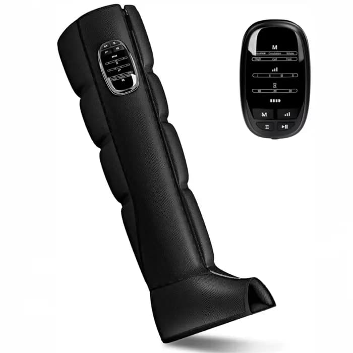 Masseur de compression de jambe sans fil pour jambe gauche avec 360 ° Pression d'air des jambes et