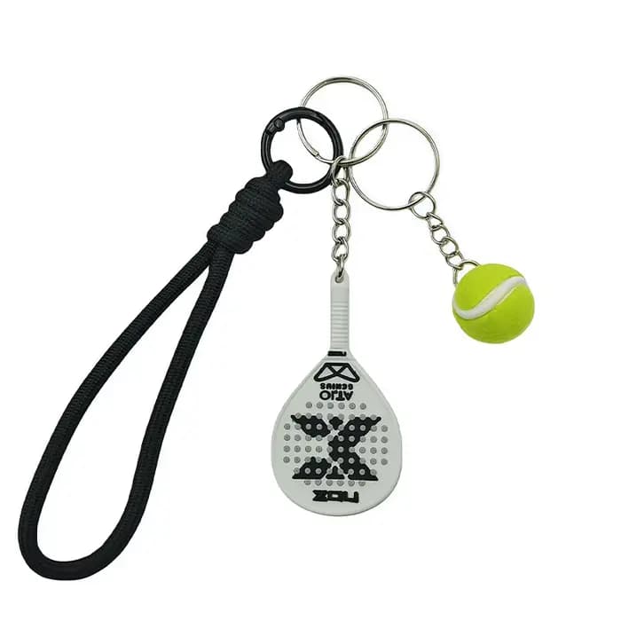 Porte-clés Nox Pickleball, mini raquette et jeu de balles, accessoire de style sportif, cadeau de No