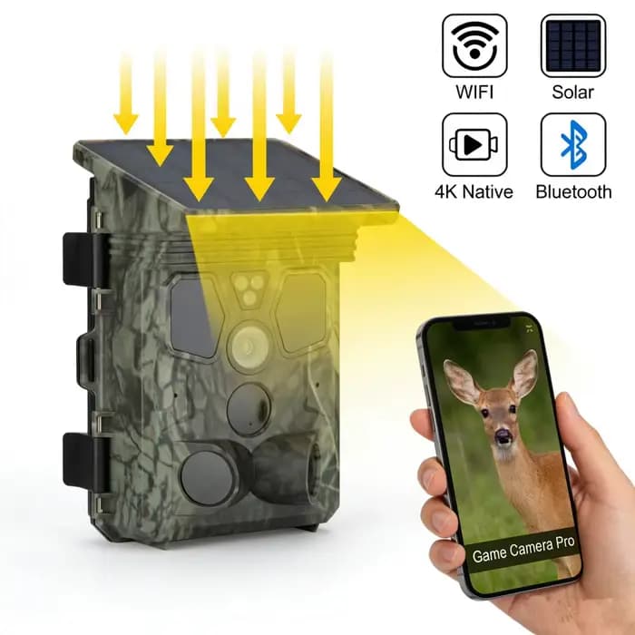 Caméra de chasse Shotkam Caza APP 4K 50MP 940NM WiFi Bluetooth Vision nocturne activée par le mouvem