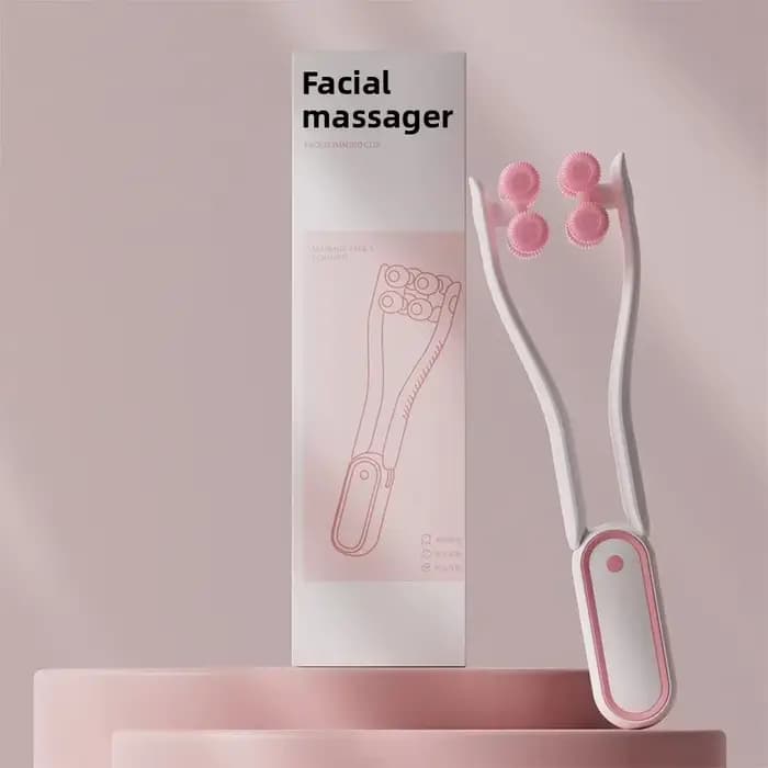 Masseur facial à rouleaux portable multifonctionnel favorisant l'absorption des produits, outil de r