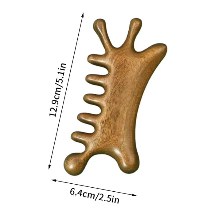 Outils de Massage Gua Sha en bois de santal et soie dorée, outils professionnels de Drainage lymphat