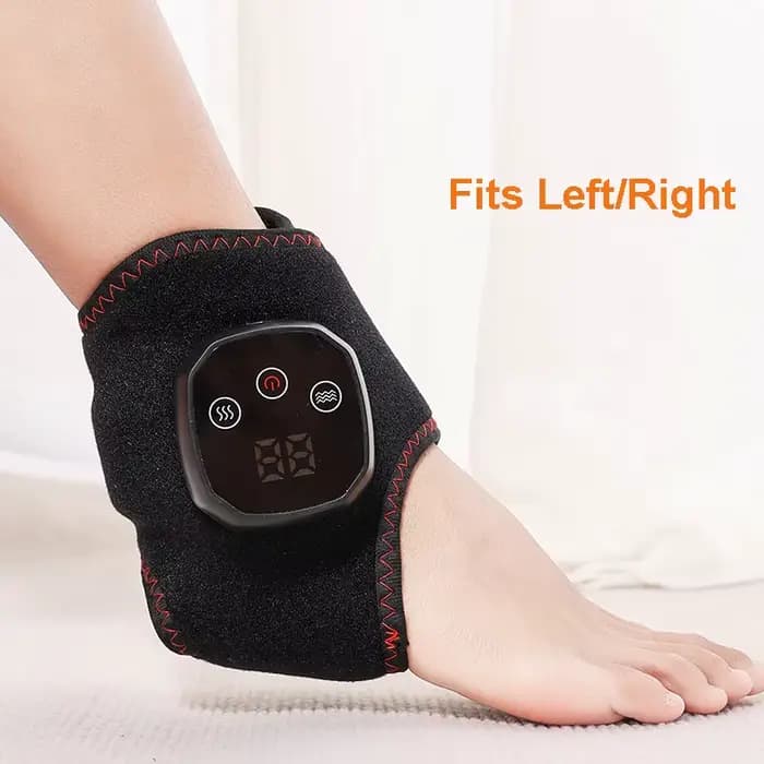 Masseur électrique chauffant et vibrant pour cheville et poignet, thérapie par compresse chaude, env