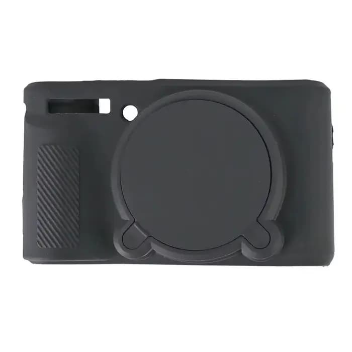 Juste de protection pour appareil photo en silicone entièrement protégée, capuchon d'objectif, étui
