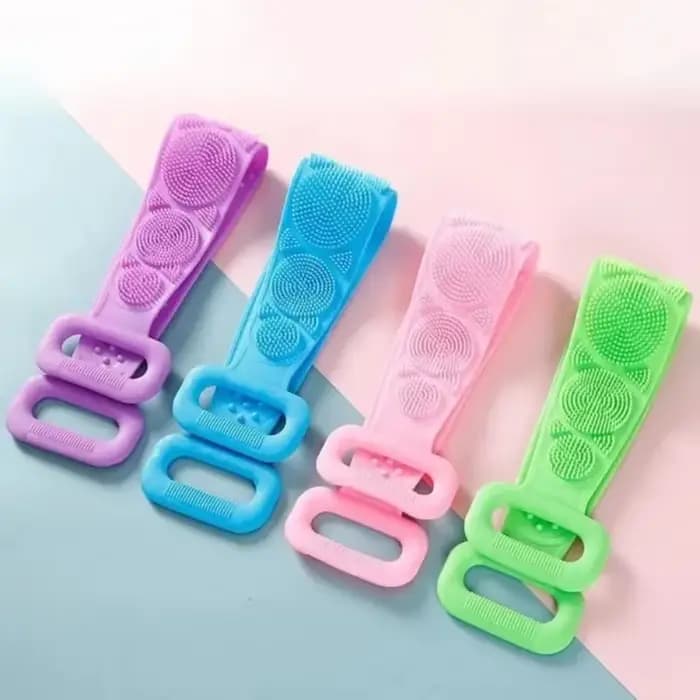 1 éponge de massage exfoliante en silicone pour le dos, brosse de douche pour le corps, éponge de ba