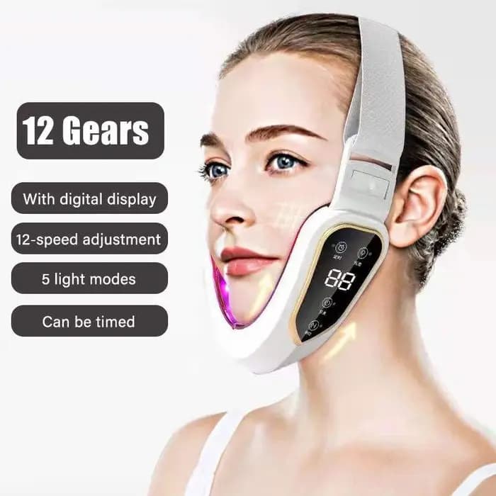 Thérapie photonique LED masseur de vibrations amincissant pour le visage dispositif de levage du vis