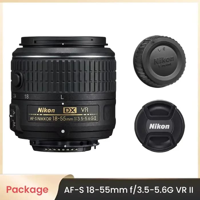 Objectif d'appareil photo reflex numérique Nikon AF-S NIKKOR DX 18-55mm f/3.5-5.6G VR II NIKON Zoom