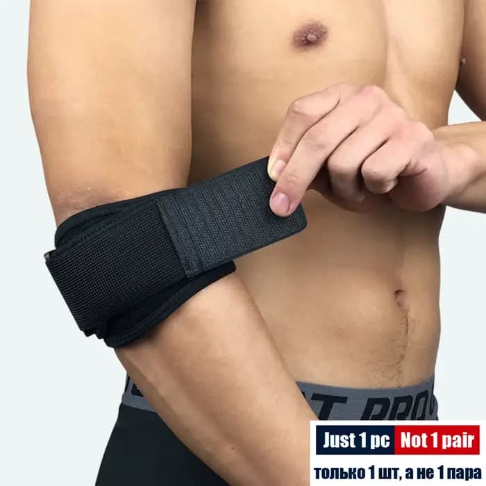 Sangles de soutien pour coudières de Compression sportive, avec coussinet en GEL et bande réglable p