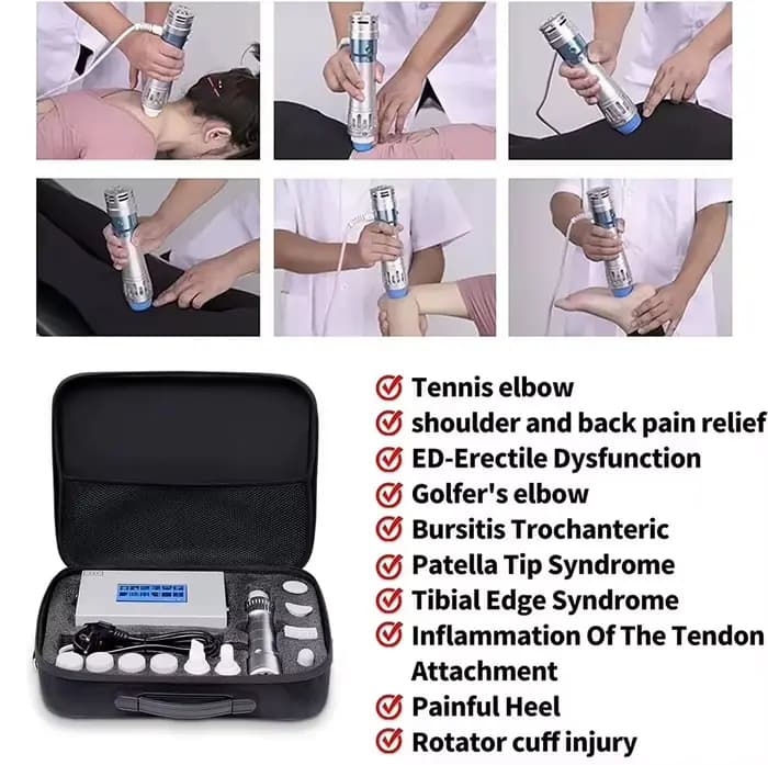 Équipement de physiothérapie Portable pour ondes de choc, masseur, stimulateur musculaire, Machine é