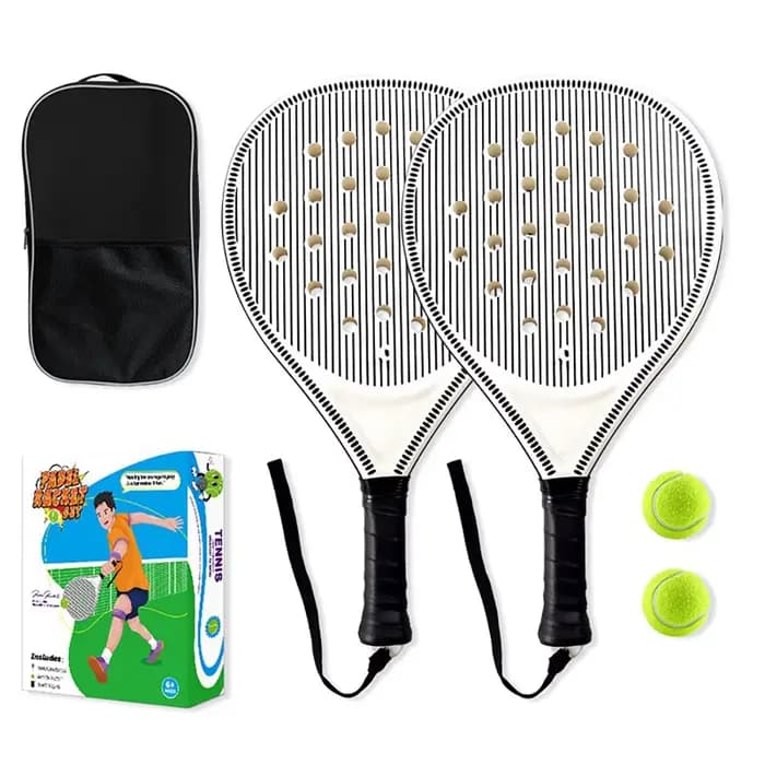 Raquette de tennis | Raquette de padel, en fibre de carbone ultra légère, avec une forte élasticit