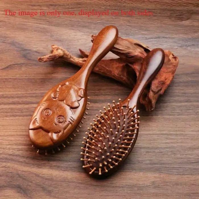 Brosse à coussin d'air en bois de santal et bambou, peigne de Massage doux du cuir chevelu pour tous